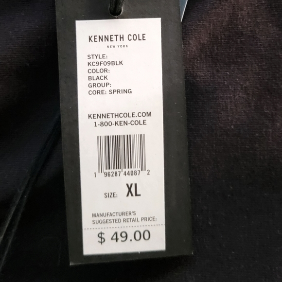 Kenneth Cole New York Black Knit Shirt NEW M,L,XL - Picture 4 of 5